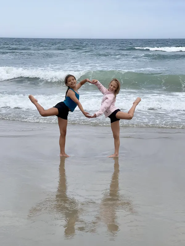 training at the beach